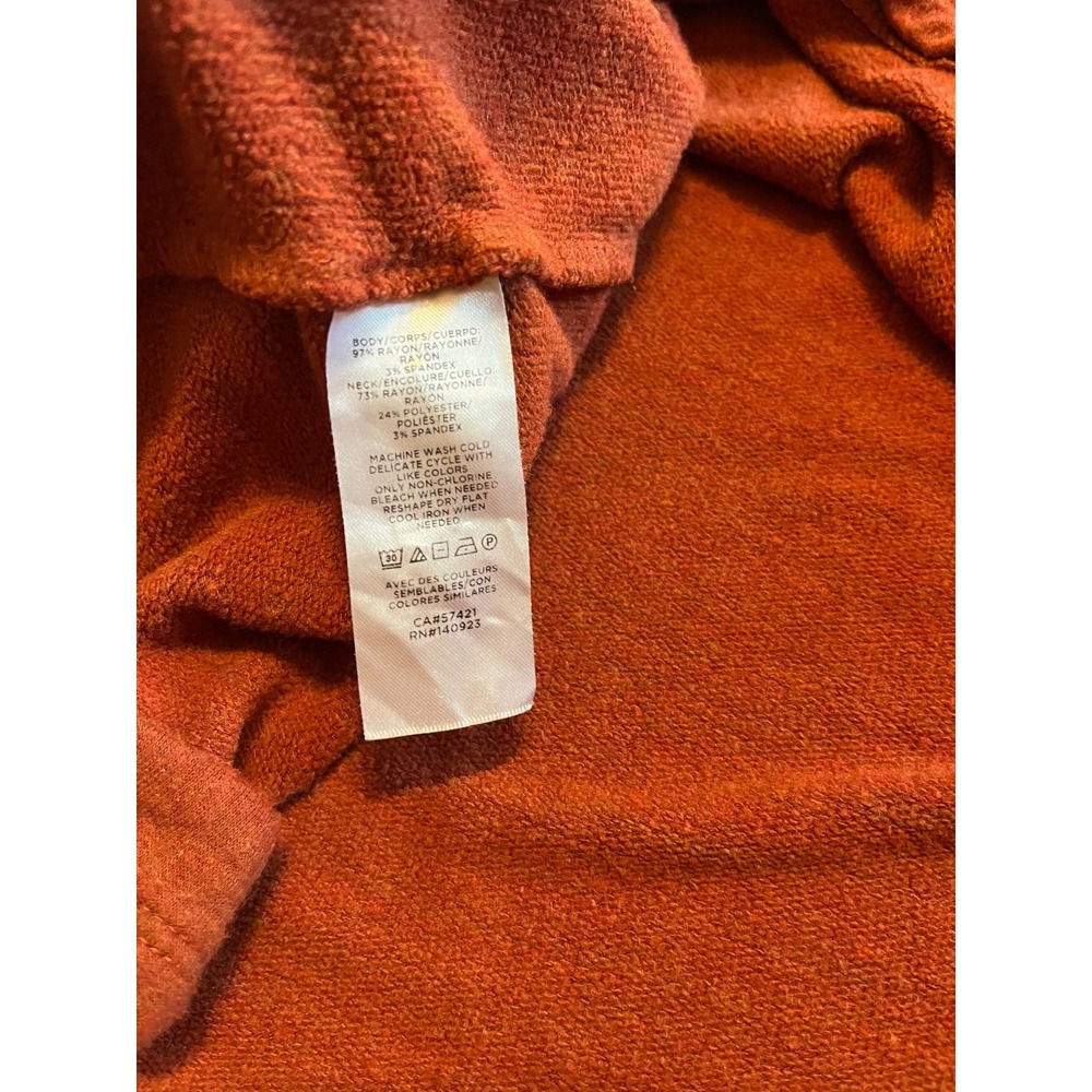 Cozy Boho Cabincore Oversized XL Terracotta Super Soft Cowlneck Tunic Sweater - Picture 6 of 7
